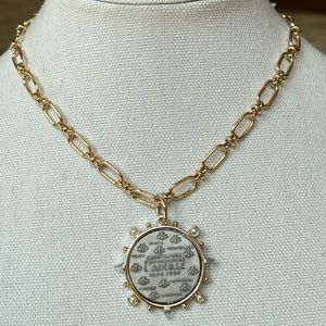 917 French coin on chunky chain